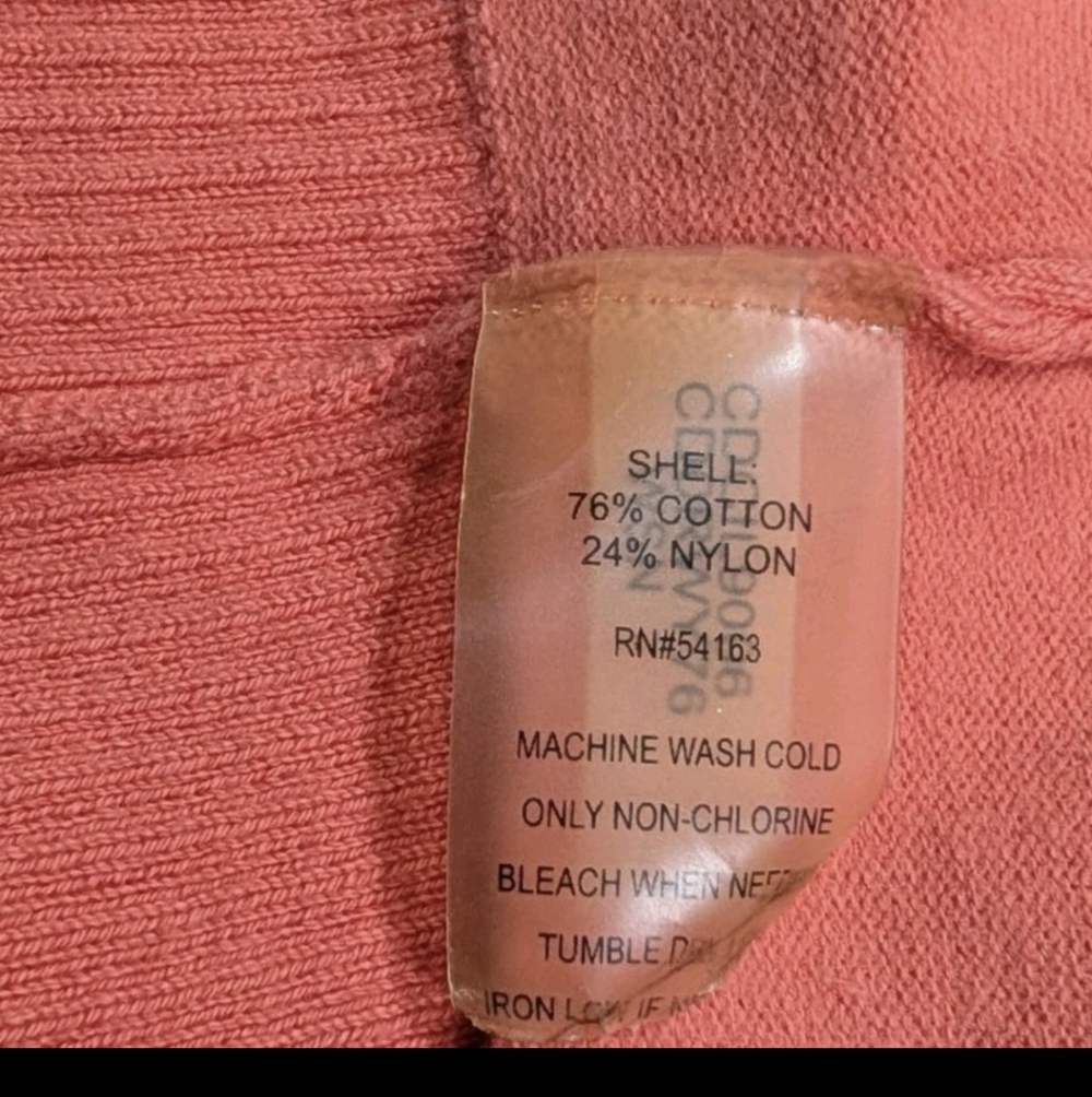 Calvin Klein Shrug Cardigan Sweater XS Orange 90s Y2K Grunge Cropped #7 - Picture 6 of 7